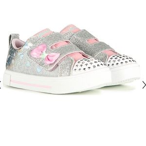 Sketchers Twinkles Toes Silver Glitter/Pink Size 9